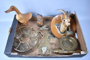 A Collection of Various Treen and Metal Sundries