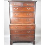 A Mahogany Chest on Chest, Base Section with Three Long Drawers, Top Section with Two Short and