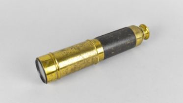 A Late 19th/Early 20th Century Brass Three Drawer Telescope