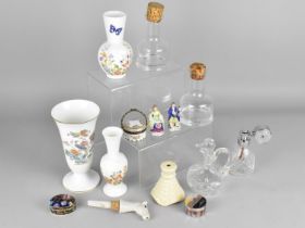 A Collection of Various Ceramics to Comprise Wedgwood and Aynsley Vases, Glass Wares, Limoges