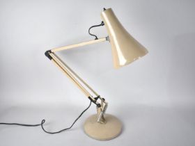 A Mushroom Coloured Anglepoise Table Top Work Lamp, Shade Inscribed for Anglepoise