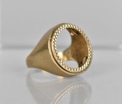 A 9ct Gold 1/2 Sovereign Ring Mount, 7.6g