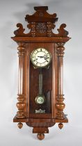 A 20th Century Mahogany Vienna Style Wall Clock