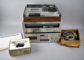 A Technics Stereo Cassette Deck RS-263UX together with a Technics ST3500 Stereo Tuner and 671 Stereo