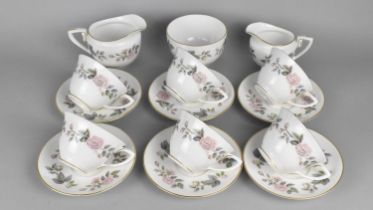 A Royal Worcester June Garland Tea Set to Comprise Six Cups, Six Saucers, Six Side Plates, Cream