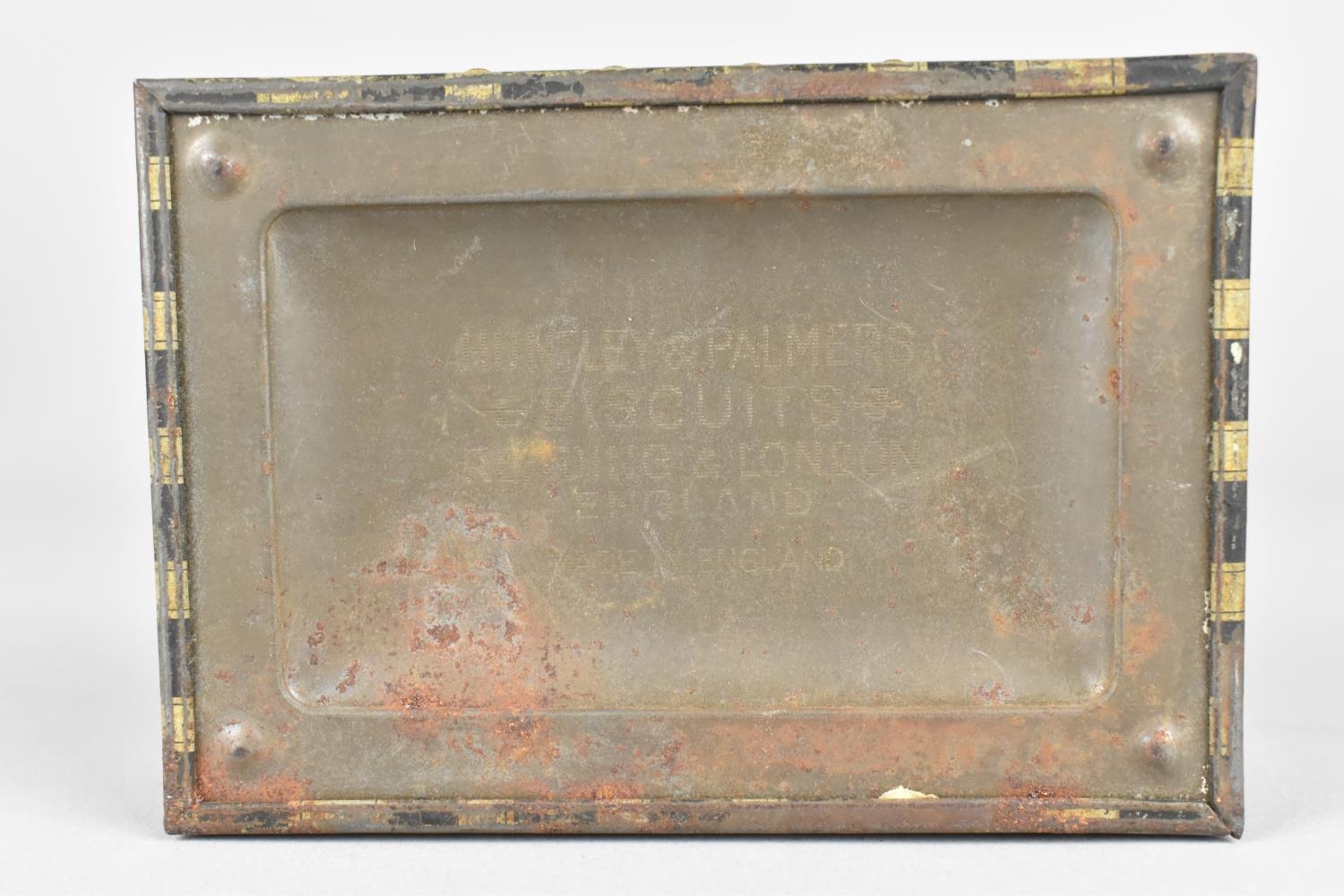 An Early 20th Century Huntley and Palmers Biscuit Tin in the Form of a Strong Box, 12cms Wide - Image 3 of 3