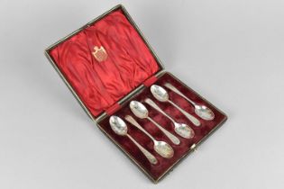 A Cased Set of Six Victorian Silver Spoons by John Round & Son Ltd, Sheffield 1895 Hallmark, with