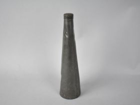 A Pewter Conical Hunting Flask by Broadhead and Co. Inscribed "Barttey" To Body, 24cms High