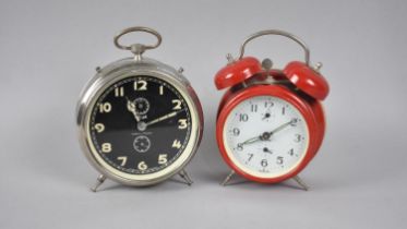 Two Mid/Late 20th Century Circular Alarm Clocks