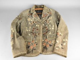 An Embroidered Suede Jacket by David Moore, New York