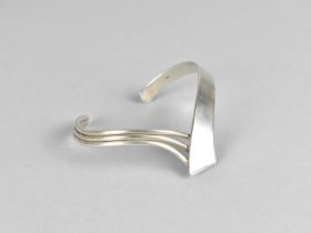 A Silver Modernist Bangle, 25.7gms