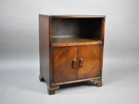 An Edwardian Oak Side Cupboard, 53cms Wide