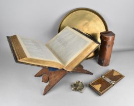 A Collection of Various 19th and 20th Century Items to Comprise Bound Holy Bible, Wooden Queran