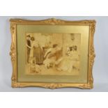 A Gilt Framed Re-touched Franz Hanfstaengl Print, Subject Measuring 37x29cm