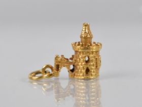 A 9ct Gold Charm, 'The Bloody Tower', 1.8gms, 14mm Tall