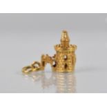 A 9ct Gold Charm, 'The Bloody Tower', 1.8gms, 14mm Tall