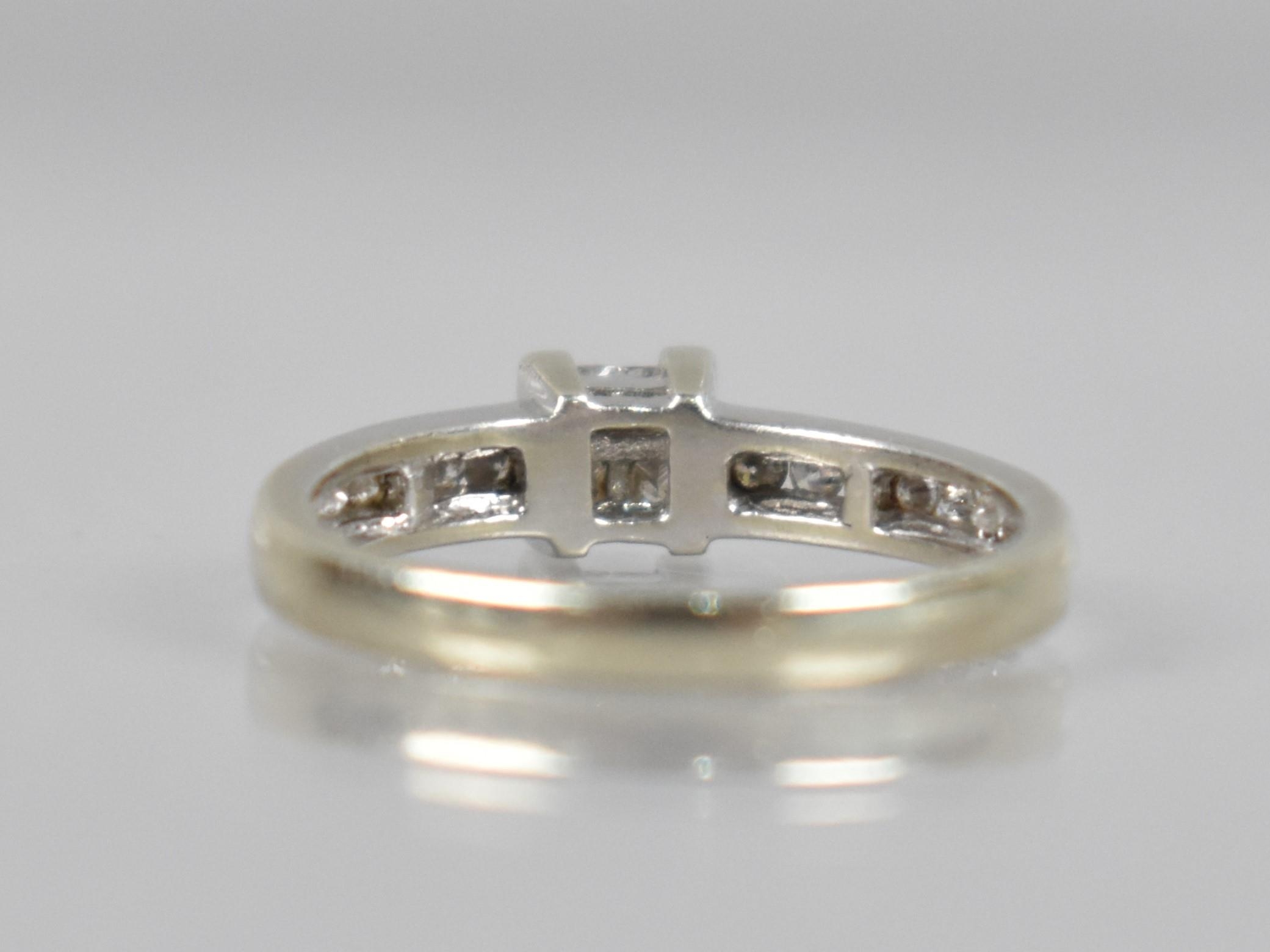 A 9ct White Gold and Diamond Ring Comprising Four Square Cut Diamonds Measuring 1.9mm Square Each, - Image 3 of 3