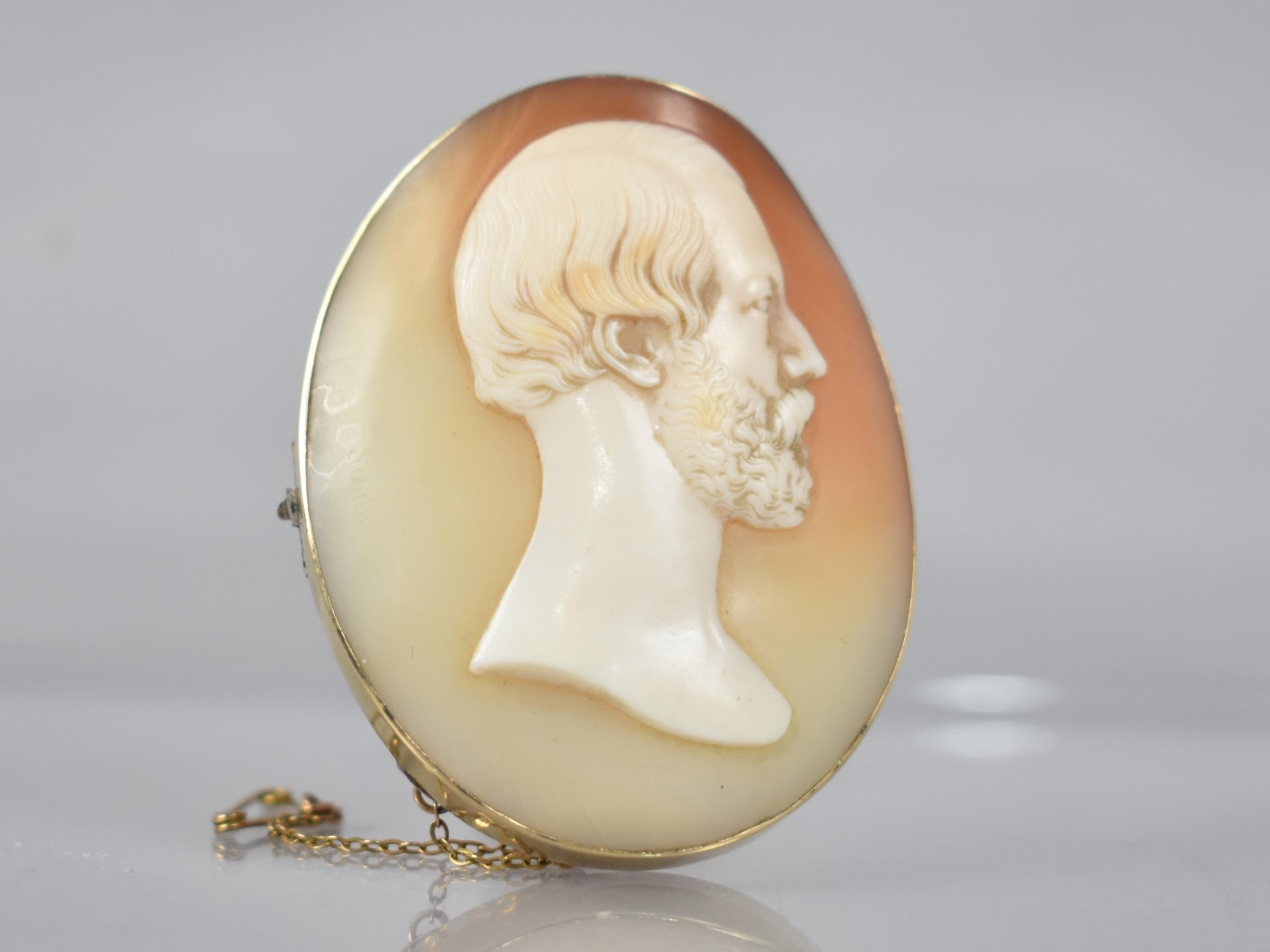 Saulini Workshop: An Early/Mid 19th Century Well Carved Italian Grand Tour Shell Cameo Depicting
