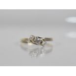An 18ct Gold, Platinum and Diamond Trilogy Ring, Central Round Cut Diamond Measuring Approx 1.9mm