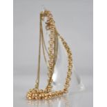 A Italian 9ct Gold Belcher Chain Bracelet, 2.7gms, 19cms Long, Stamped 375, and with Makers Mark