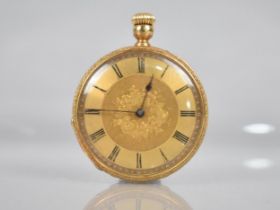 An 18ct Gold Pocket Watch by Bennett (Makers to The Royal Observatory), Gold Engraved Dial Decorated