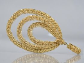 An 18ct Gold Wirework Pendant, Possibly Middle Eastern, Plaited Wire in Concentric Hoops and with