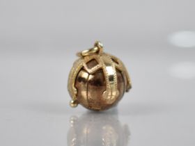 Masonic Interest: A Gilt Metal Ball Pendant Opening to Reveal Gilt and Silver Interior, 7.7gms,