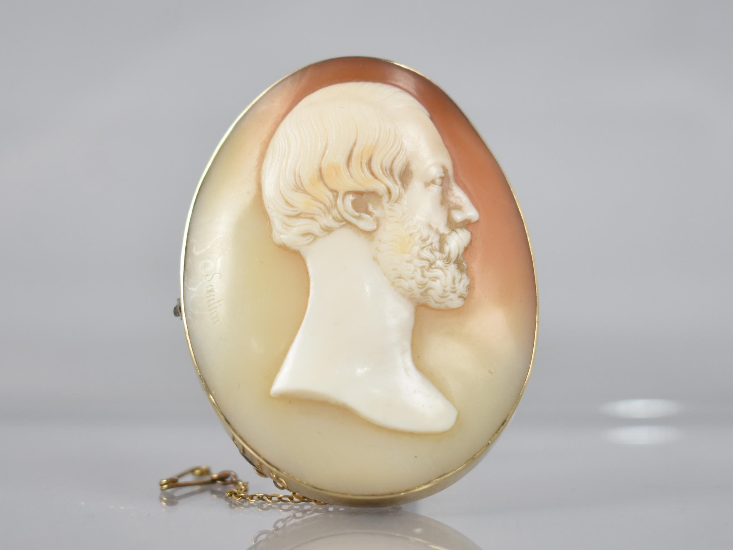 Saulini Workshop: An Early/Mid 19th Century Well Carved Italian Grand Tour Shell Cameo Depicting - Image 2 of 7
