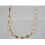 A 9ct Gold Bracelet, Fancy Links, 3.7gms, 19.5cms Long