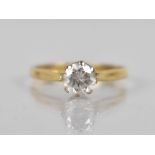 An 18ct Gold and Diamond Solitaire Ring, Round Brilliant Cut Diamond Measuring 5.4mm Diameter (