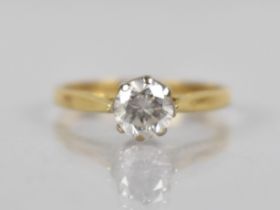 An 18ct Gold and Diamond Solitaire Ring, Round Brilliant Cut Diamond Measuring 5.4mm Diameter (