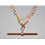 A Late 19th/Early 20th Century 9ct Rose Gold Paper Clip Link Watch Chain, Long Oval Links