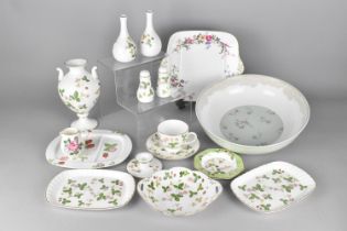 A Collection of Various Wedgwood to Comprise Twelve Pieces of Wild Strawberry to Include Twin