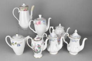 A Collection of Various Coffee Pots to Include Richmond Blue Rock, Aynsley Little Sweetheart,