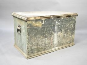 A Late 19th Century Wooden Carpenters Tool Box with Hinged Lid, Containing Various Vintage Tools etc