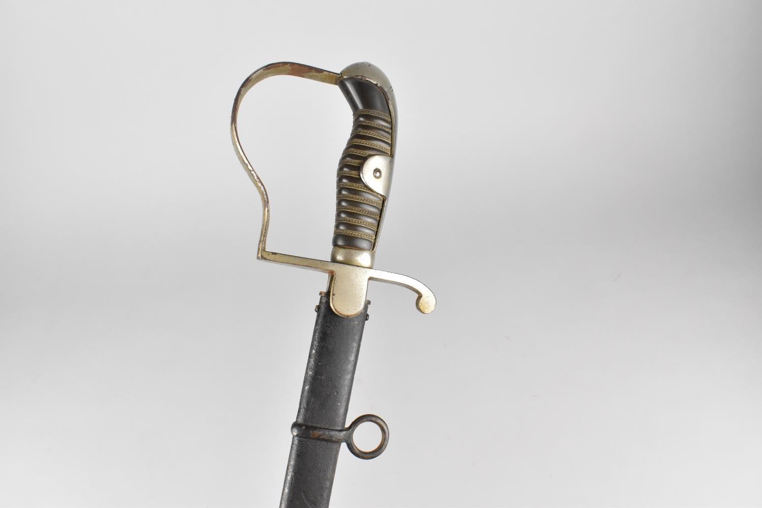 A Vintage German 1796 Type Light Cavalry Trooper's Sword , with Slightly Curved Blade , Steel - Image 3 of 4