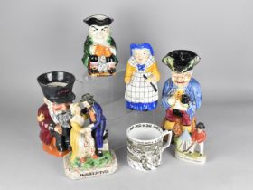 A Collection of Various 20th Century Reproduction Staffordshire to Comprise Character Jugs,