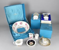 A Collection of Various Ceramics to Comprise Three Boxed Commemorative Coalport Goblets, Boxed