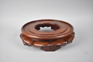 A Modern Circular Carved Chinese Vase Stand for 25cms Diameter Vase