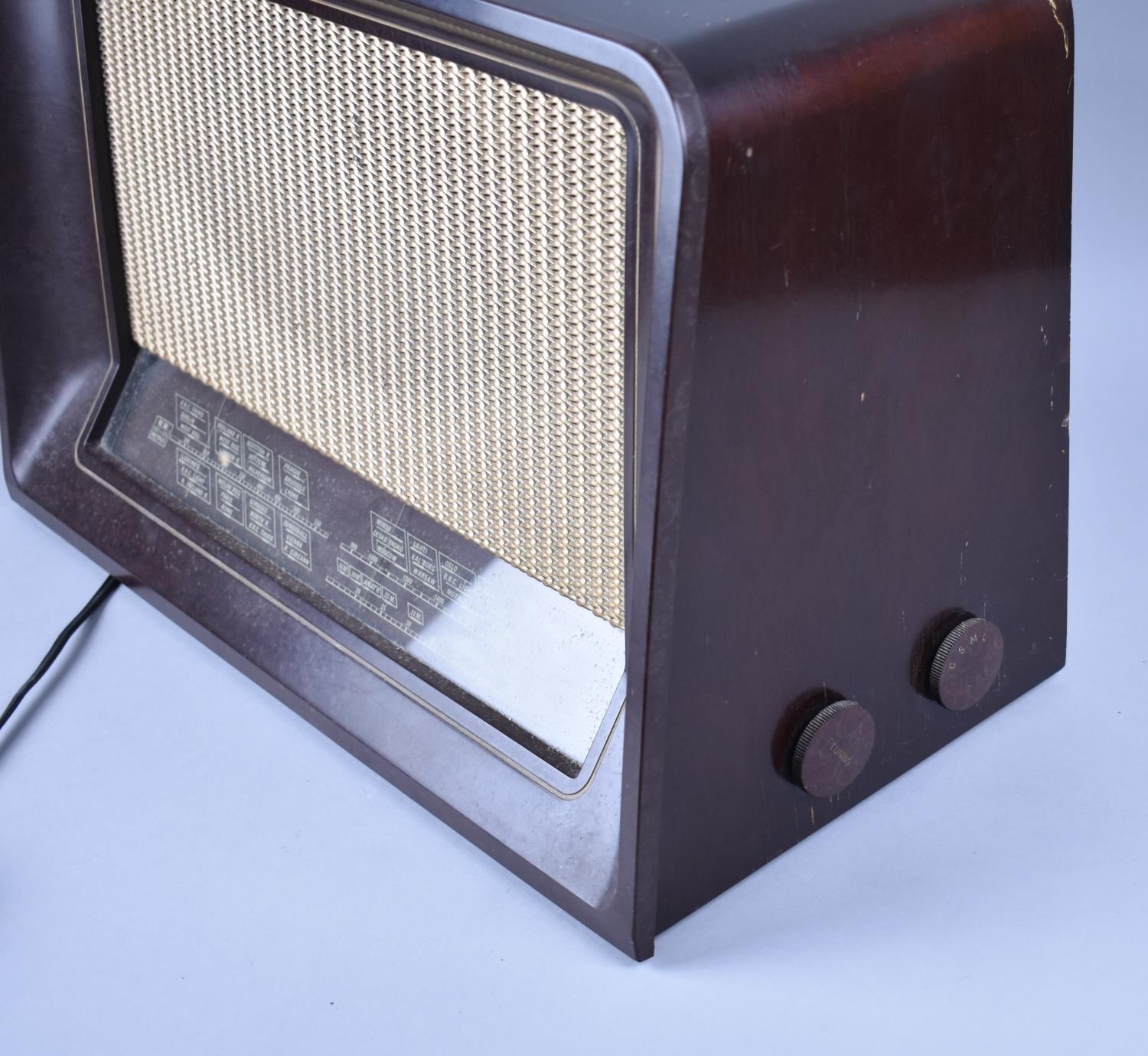 A Vintage HMV Bakelite Cased Three Band Radio, 50cms Wide - Image 2 of 2