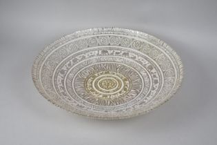 A Modern Large Decorated Shallow Bowl, 39cms Diameter