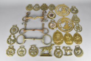 A Collection of Various to Comprise Horse Brasses, Plaques, Horse Bits etc