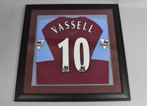 A Framed Darius Vassell Aston Villa Football Shirt, Signed