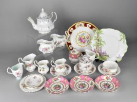 A Collection of Various Royal Albert to Comprise Lady Carlyle Saucers and Lidded Sugar, Lady