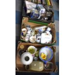 Three Boxes of Various Ceramics, Metalwares, Ginger Jar, Lego Star Wars Cards etc