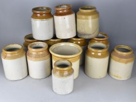 A Large Collection of Various Vintage Glazed Stoneware Jars (Varying Condition)