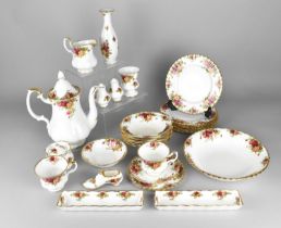 A Collection of Various Royal Albert Old Country Roses to Comprise Coffee Pot, Six Bowls, One