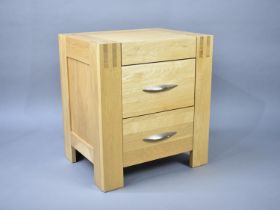 A Modern Two Drawer Bedside Chest, 48cms Wide and 53.5cms High