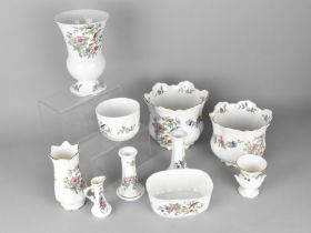 A Collection of Aynsley Pembroke Pattern China to Comprise Vases, Planters etc