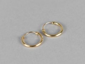 A Pair of 9ct Gold Hoop Earrings, 0.5gms